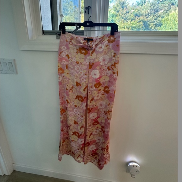 Maje SPRING SUMMER 2021 floral SILK TROUSERS - Picture 3 of 5